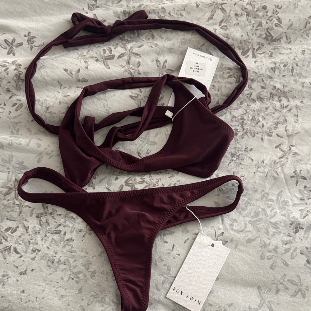 Fox Swim Deep Red Bikini Set